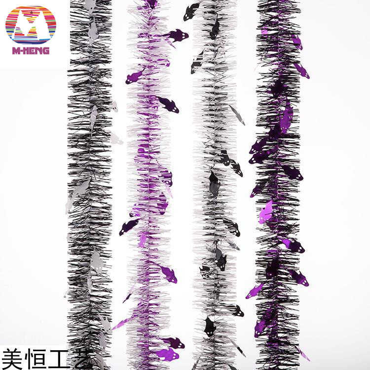 厂家直销圣诞彩条圣诞节用品圣诞毛条圣诞拉花厂家直销