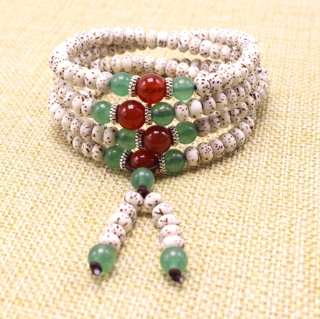 原创4*6mm高密迷你星月菩提子佛珠手串女款星月念珠毛衣链