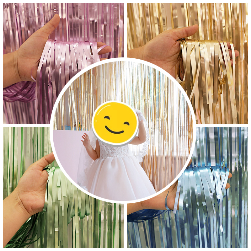 雨丝门帘生日婚礼舞台拍照背景圣诞彩带条晚会装饰