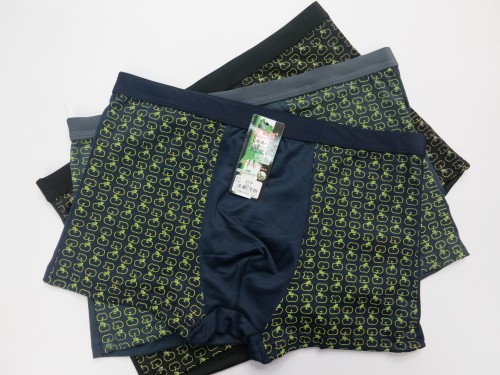 Men‘s Underwear Spandex Head Milk Silk Printed Boxers Stall Night Market Foreign Trade Wholesale