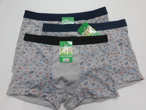 Men‘s Polyester Cotton Underwear Printed Milk Silk Boxers Stall Foreign Trade wholesale