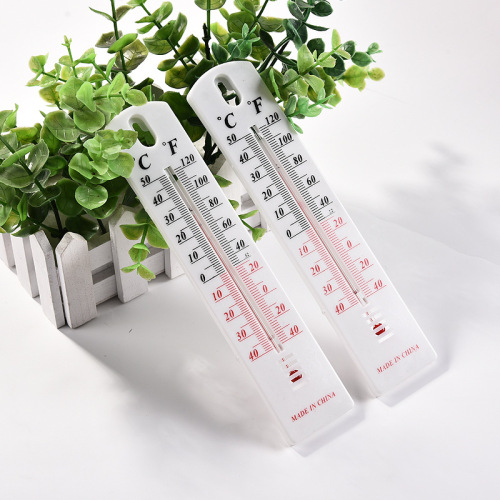 Plastic Small Single-Piece Thermometer Straight Plastic Thermometer Indoor Large Basin Agricultural Thermometer