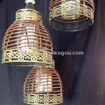 Rattan Pendant Light Ceiling Woven Fixture Wooden Hanging Lights Kitchen Island Lighting Rustic Wicker Farmhouse