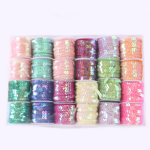 Clothing Decorative Accessories Color Thread Sequin Strip Flat Sequin Clothes Stage Performance Costume 10 M Roll DIY Sheet Tape