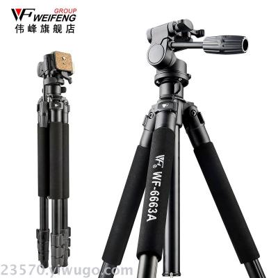 Weifeng 6663A tripod bracket yuntai SLR camera photography selfie frame general portable tripod