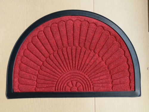 Semicircle Edge Embossed Rubber Floor Mat Embossed Mat Non-Slip Door Mat Floor Mat Rubber Pad Mat