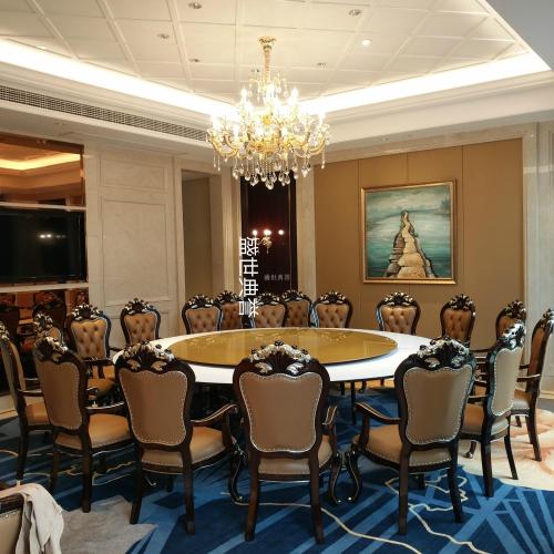 Shanghai Banquet Center Balcony Paint Glass Electric Dining Table Restaurant Simple Folding Electric Table