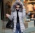 Down jacket women's fashion slim long style cotton-padded jacket thickened heavy wool collar hooded cotton-padded jacket