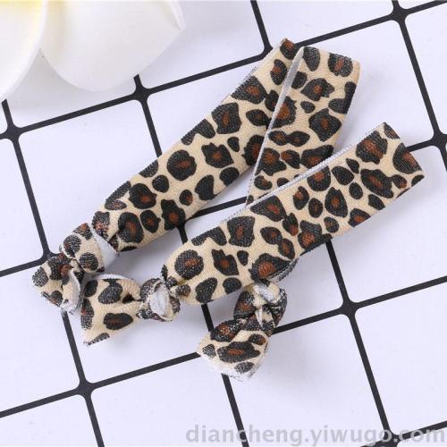 new leopard print elastic hair band hand band rubber band hair rope accessories