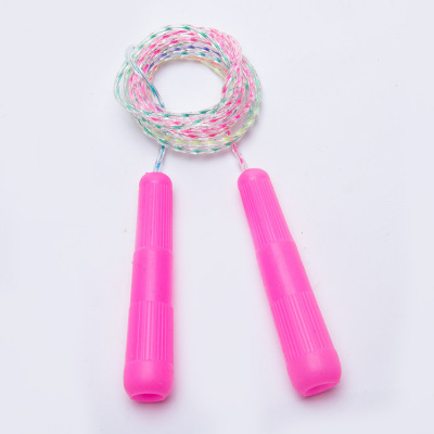Manufacturers direct sales of students skipping rope crystal plastic skipping rope 2 meters wholesale