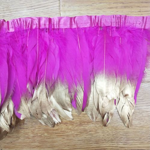 factory wholesale goose feather big floating spray gold head cloth with effect feather stage clothing accessories crafts decoration
