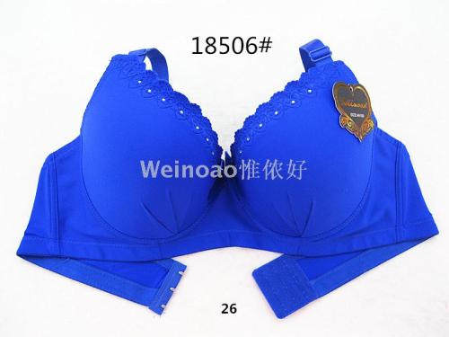 large size foreign trade bra smooth bra ultra-thin sponge large cup underwear d cup