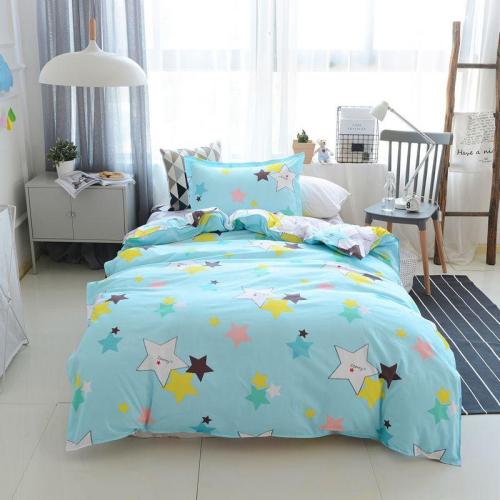 Ywxuege New Cotton Dormitory Student Bed Pure Cotton bedding Cotton Children‘s Cartoon Three-Piece Set