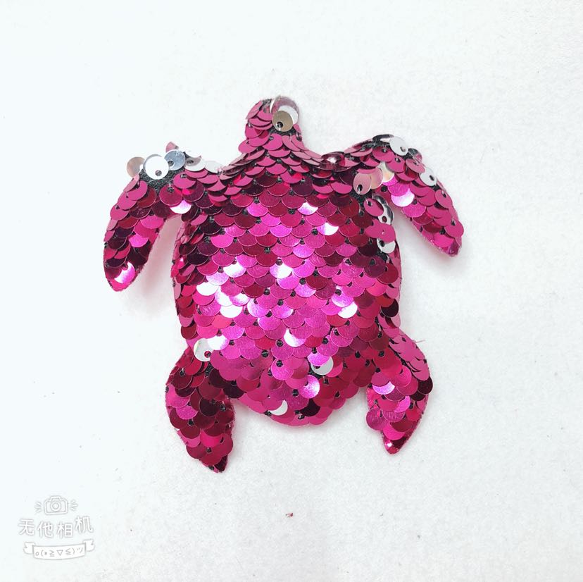 超声波扭蛋盒亮片挂件海龟海洋动物挂件毛绒挂件来样定制厂家直销