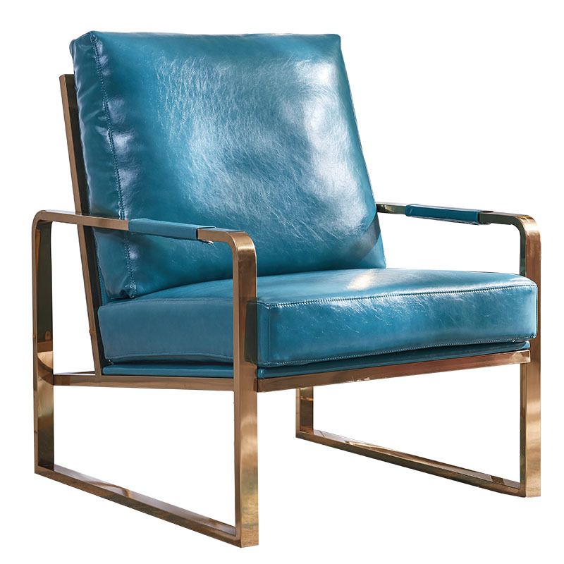 电镀钛金 后现代设计单轻奢单人沙发椅 北欧客厅单椅后现代简约详情1