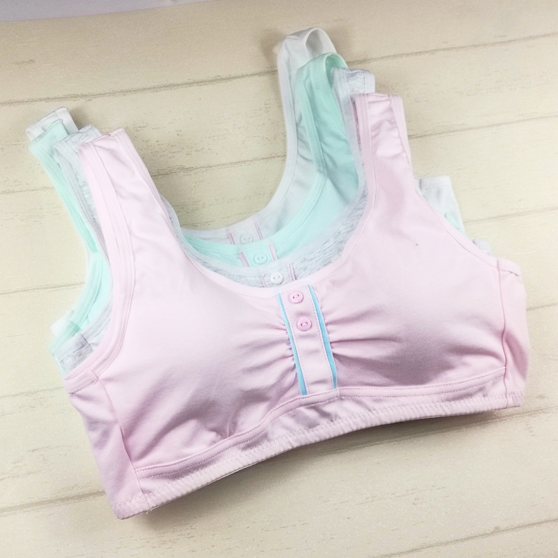 纯色海绵胸垫可爱发育期少女文胸 好女学生青春期文胸罩 65108