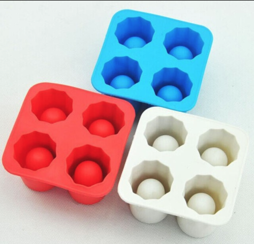 Four-Hole Ice Cup Creative Shape Ice Making Molded Silicone Edible Ice Cup Ice Tray 