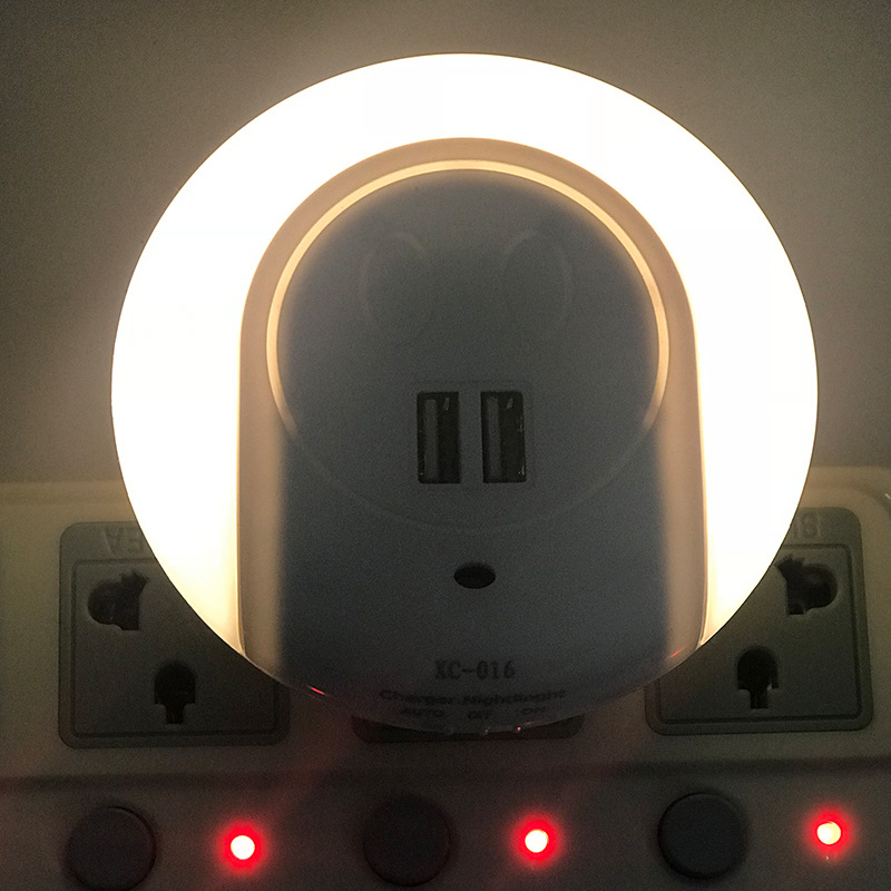 智能插座光控感应小灯创意小夜灯插电LED节能卧室床头灯