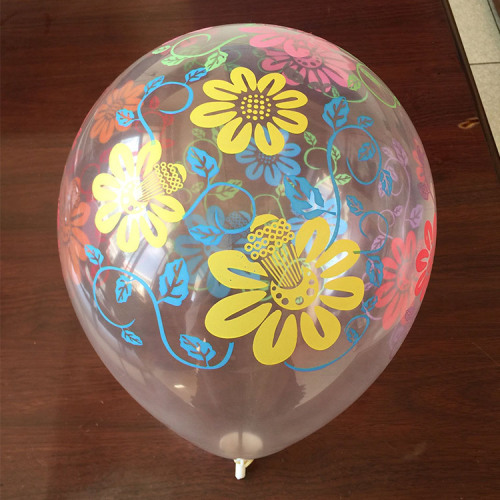 Transparent 12-Inch Printed Rubber Balloons Balloon Wholesale Custom Printed Birthday Balloon