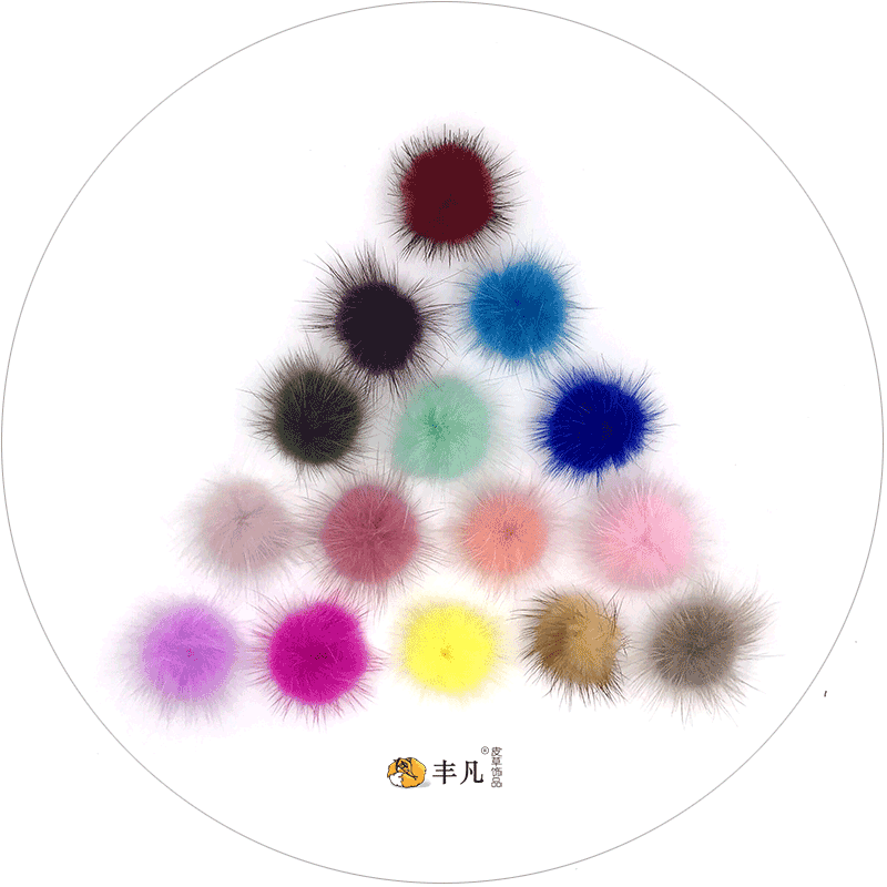 [feng fan fur] 2.5cm mink fur is available in various colors and mixed batches, and there are 100 / ka mink bulbs