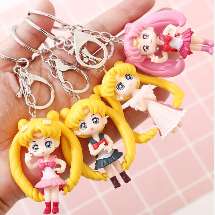 热卖日本动漫卡通可爱美少女战士钥匙扣挂件女生礼物批发厂家直销
