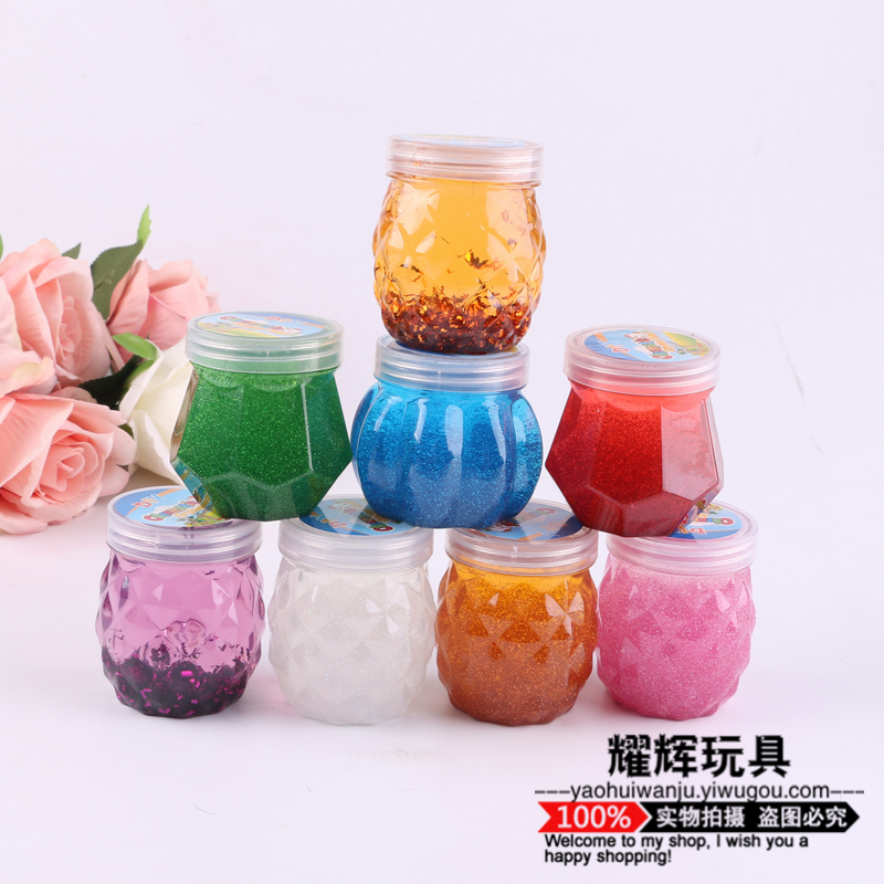 罐装水晶泥儿童透明超轻粘泥土史莱姆橡皮泥玩具批发