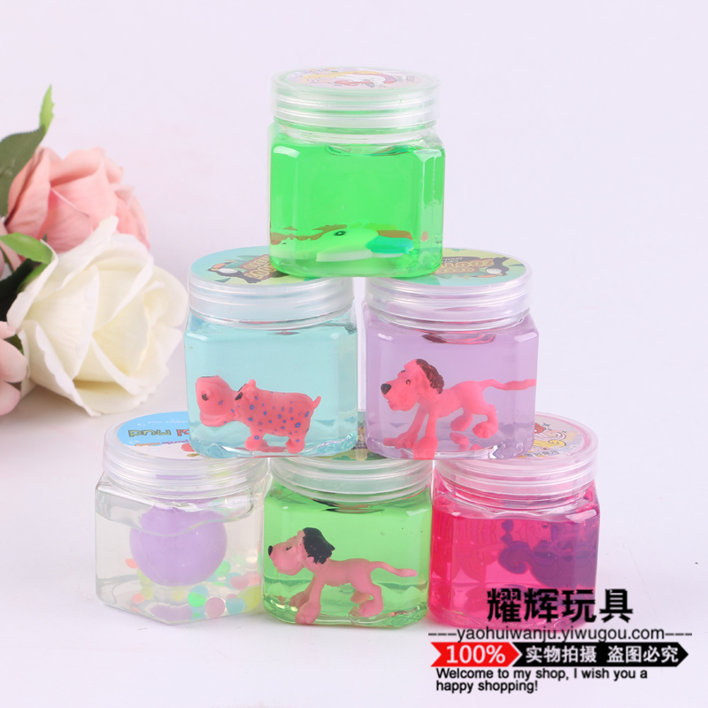 韩版创意魔法水晶泥 恐龙水晶泥 动物水晶泥儿童玩具彩泥