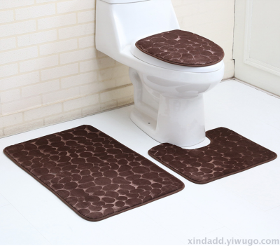 Three piece bathroom mats, kitchen and toilet mat carpet door mat mat foreign hot water