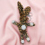 Cartoon diamond rabbit key accessories doll hang decoration craft car hang key chain