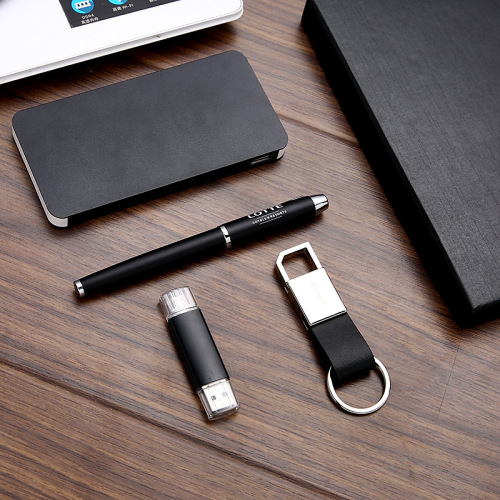 factory direct sales notebook pack signature pen keychain set can be customized power bank mobile phone u-disk set