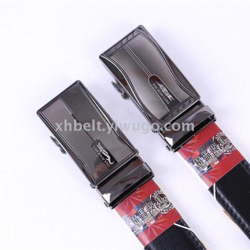 Fashion Men‘s Business Automatic Buckle Belt Alloy Buckle Leather Belt Men‘s New