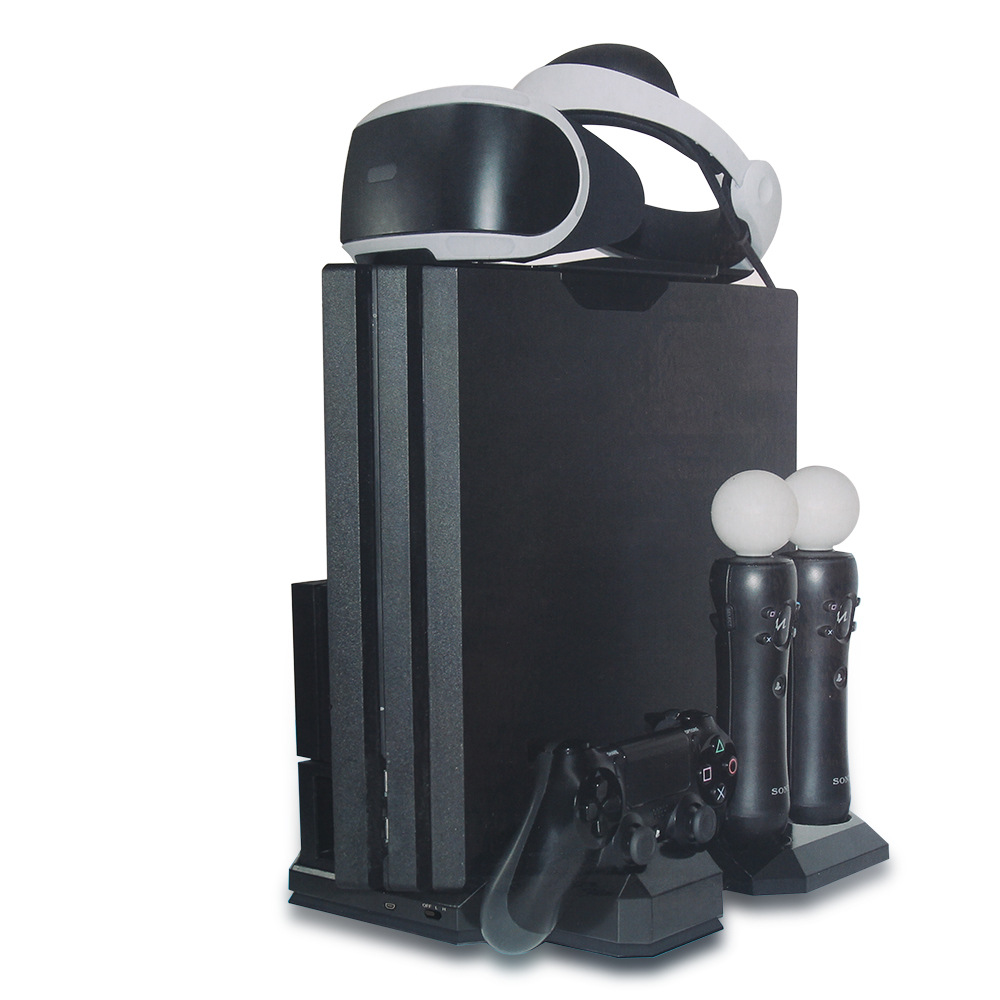 DOBEPS4 PRO slim 游戏机风扇底座支架PSVR手柄充电支架