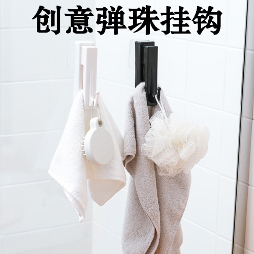 creative japanese-style strong seamless marbles hook bathroom coat hook key hanging kitchen and bathroom pendant coat hook