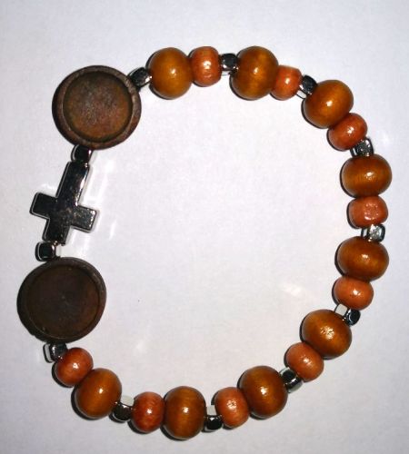 Religious Bracelet， wood， Soft Pottery， alloy Cross Bracelet