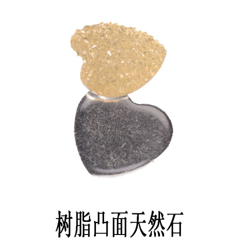 resin natural stone convex ttl12-30 peach heart necklace accessories mobile phone pendant factory direct sales