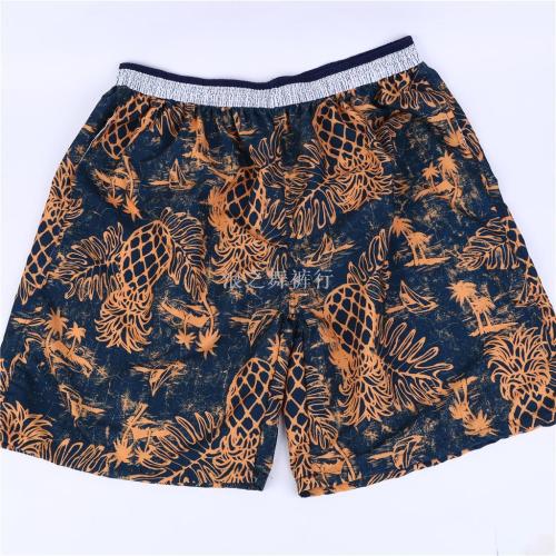 New Fashion Linen Leisure Loose Comfortable Shorts Personalized Printed Beach Shorts Trendy Men‘s Large Size