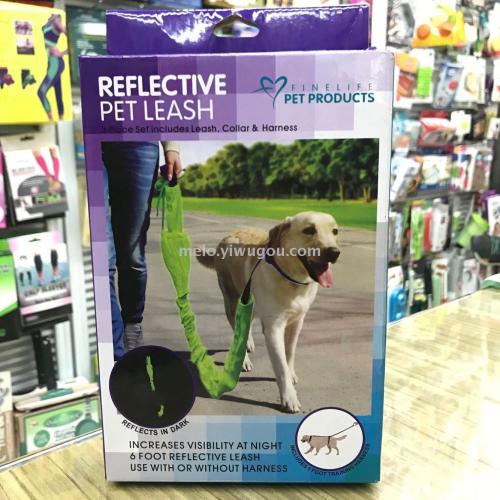 Reflective Pet Leash， Pet Hand Holding Rope， Night Luminous Led Dog Traction Belt