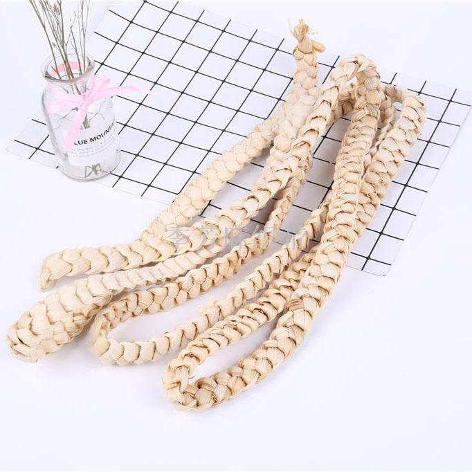 厂家直销 手工编织草编工艺品 玉米皮苞米辫子 玉米皮绳 玉米皮叶