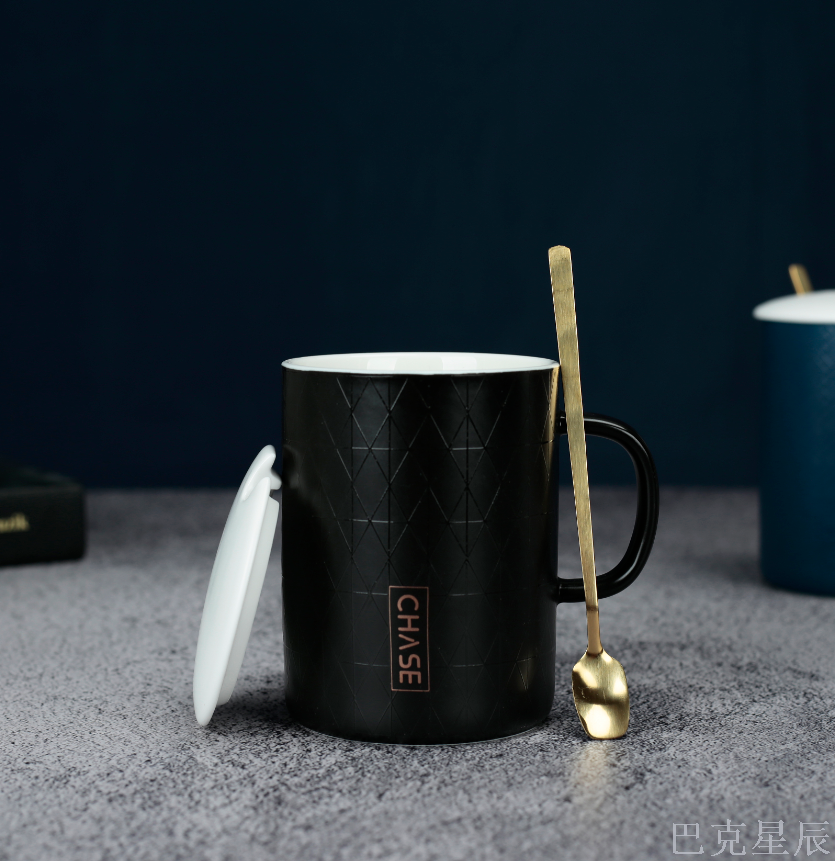 陶瓷杯马克杯 复古创意陶瓷杯 促销礼品杯