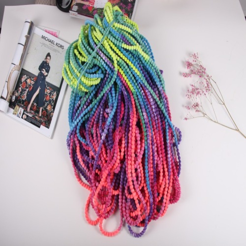 Lantern Yarn Colorful Cord Clothing Accessories Decoration Polyester Material Environmental Protection Color Band in Stock Wholesale Factory Direct Sales