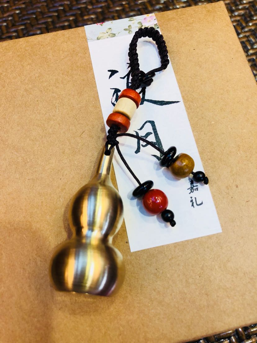 底座可打开铜葫芦钥匙扣