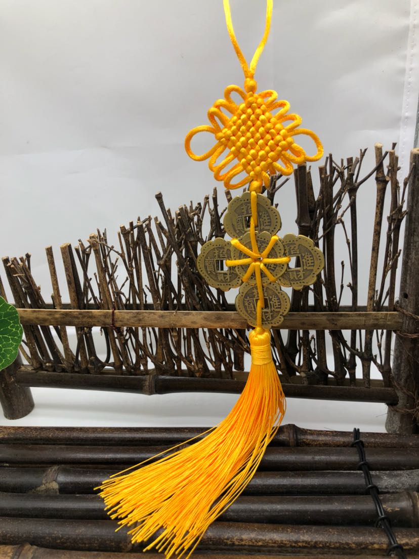 6个招财梅花铜钱挂件