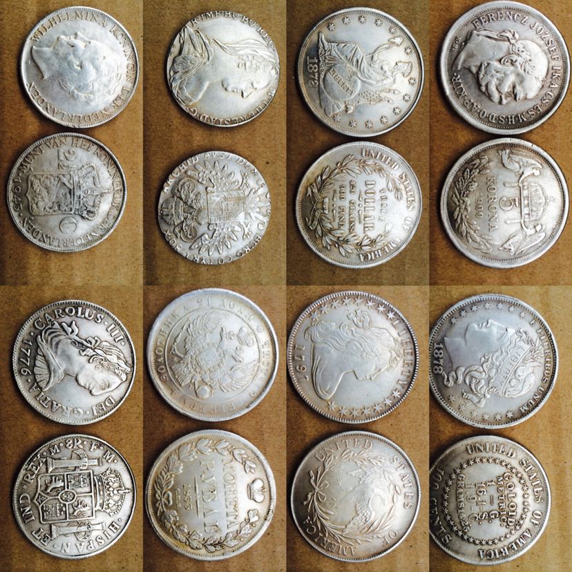 铁镀银外国币仿古银元