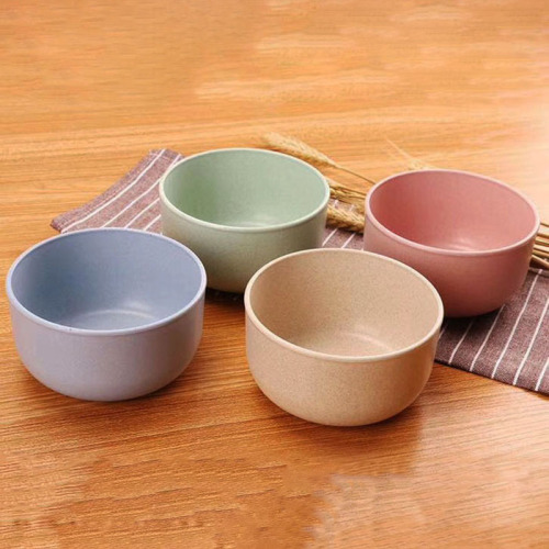 Decomposable wheat Straw Bowl Anti-Scald Insulation Wheat Incense Bowl Kraft Paper Gift Box Rice Bowl RS-8422