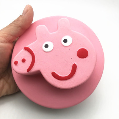 Factory direct style hot spot Squish pressure relief simulation toy piglets with pink cakes PU missile rebound
