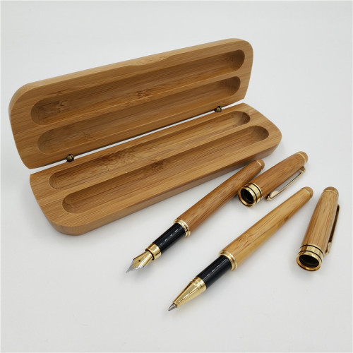 Bamboo Double Pen Set Boutique Bamboo Pen Signature Pen Bamboo Pen Box Lettering Customization 
