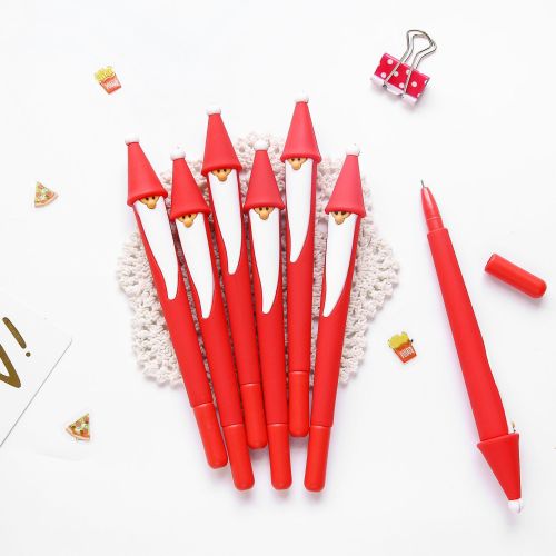 1906 Cute Gel Pen Red Santa Claus 0.5 Black Signature Pen Water Pen Office Learning Stationery Wholesale