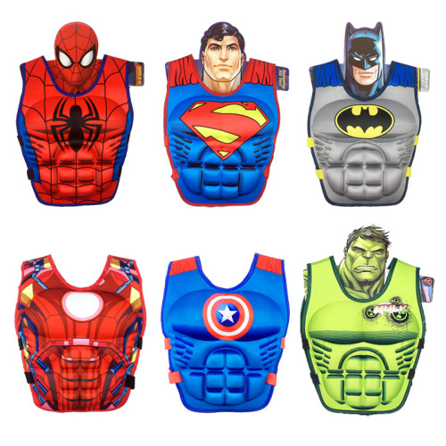 cartoon children‘s life jacket buoyancy vest swimming floating clothes superman three-dimensional muscle baby floating clothes