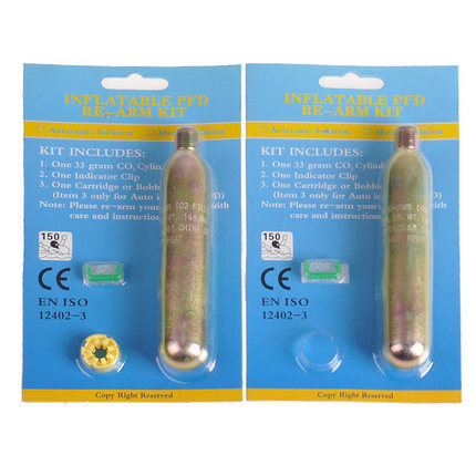 co2 inflatable cylinder 12g 24g 33g only for automatic inflation clothing use