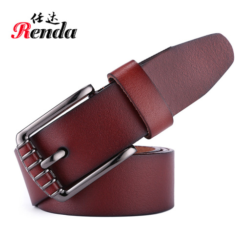 Factory Direct Sales Men‘s New Pin Buckle Genuine Leather Belt Cowhide Retro Easy Matching Casual Men‘s Belt